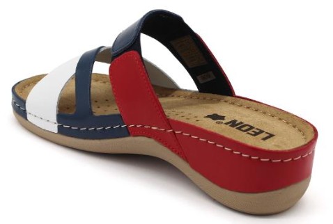 L909 LEON Comfort női bőr papucs - tommy