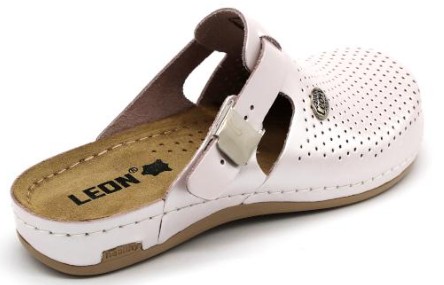 L950 LEON Comfort bőr női klumpa - perla