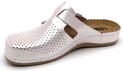 L950 LEON Comfort bőr női klumpa - perla
