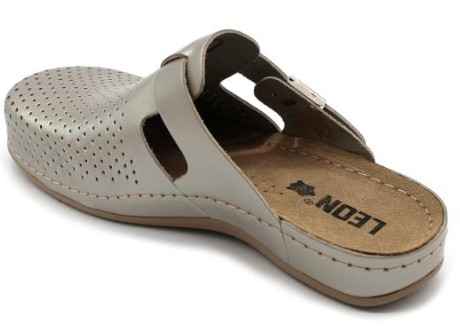 L950 LEON Comfort bőr női klumpa - pezsgő