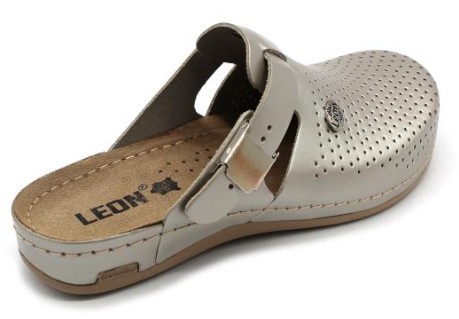 L950 LEON Comfort bőr női klumpa - pezsgő