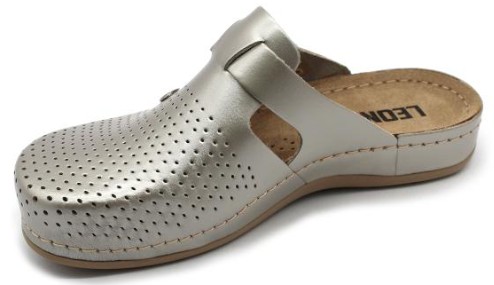 L950 LEON Comfort bőr női klumpa - pezsgő