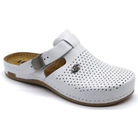 L950 LEON Comfort bőr női klumpa - fehér