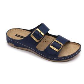  L955 Leon Comfort női bőr papucs - Navy