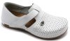 L959 LEON Comfort női bőr cipő - fehér