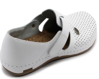 L959 LEON Comfort női bőr cipő - fehér
