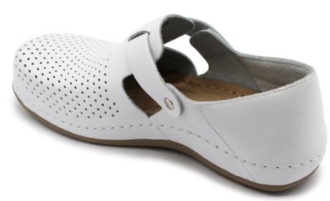 L959 LEON Comfort női bőr cipő - fehér