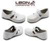 L959 LEON Comfort női bőr cipő - fehér