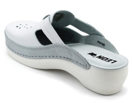 LPU156 Leon Comfort női bőr klumpa - fehér  (Kifutó modell!!)