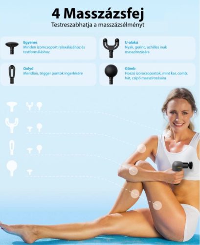 Naipo MGPC-002 mélyszöveti masszírozó pisztoly