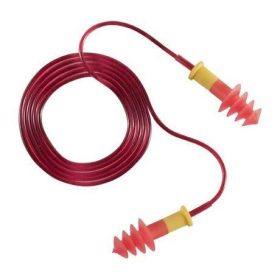   Earline -lamellás piros zsinóros TPR füldugó- 30 dB (150 pár / doboz)