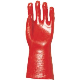 MÁRTOTT PVC KESZTYŰ, PIROS, 36CM HOSSZÚ