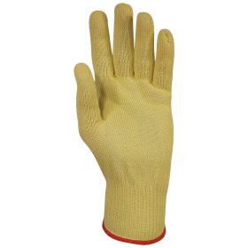   Kötött vékony vágásbiztos, hőálló sárga Kevlar kesztyű (10 pár)