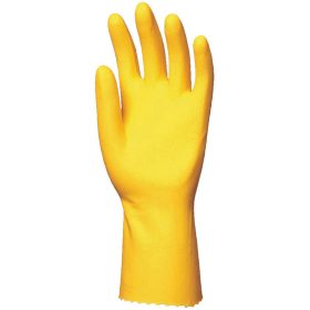   HTG sárgagumikesztyű 30cm-0,5mm pamut bolyhozott belsővel 