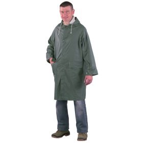 PVC esőköpeny, 100 cm hosszú zöld színben