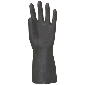 Neoprén fekete érdes vegyszerálló kesztyű 32 cm-0,7 mm 