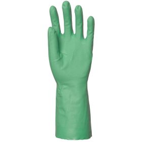 MÁRTOTT ZÖLD NITRIL KESZTYŰ, VEGYSZERÁLLÓ, 33CM/0, 46mm
