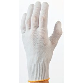 Kötött, vékony fehér poliamid kesztyű (10 pár)