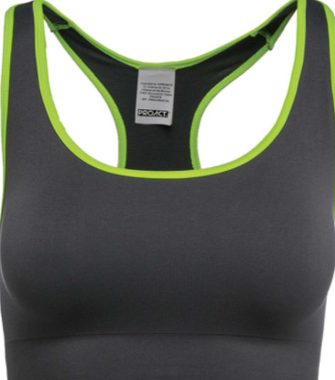 Proact női sport top - szürke/neon zöld