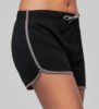 Pamut női sport short - fekete/szürke