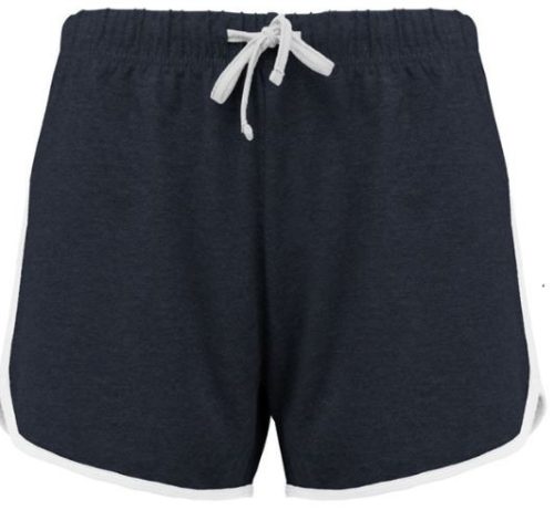 Pamut női sport short - navy/fehér