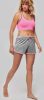 Pamut női sport short - szürke/pink