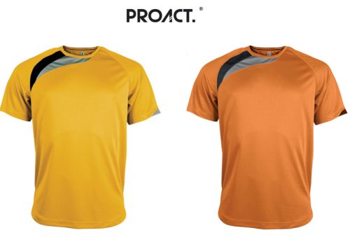 Proact gyerek sport póló - sárga/fekete/szürke
