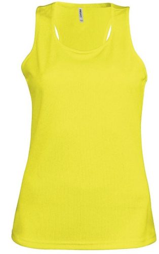 Női sport trikó - fluo sárga