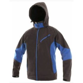 Férfi softshell kabát - fekete/királykék