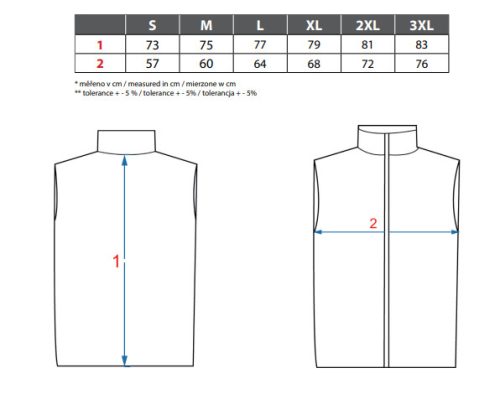 Seattle bélelt mellény - fekete/sárga