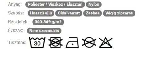 Kétanyagú uniszex dzseki - szürke / metál szürke