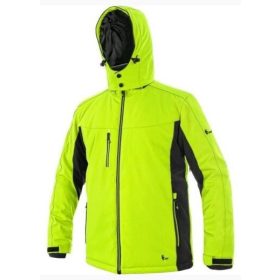 Férfi bélelet softshell kabát - sárga/fekete