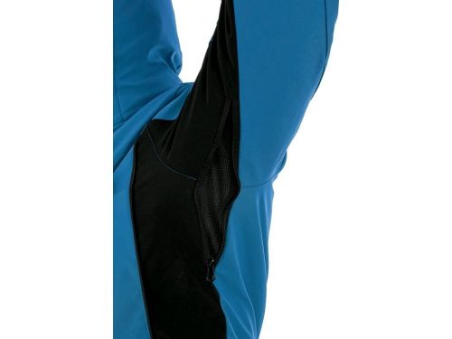 Férfi bélelt softshell kabát - égkék/fekete