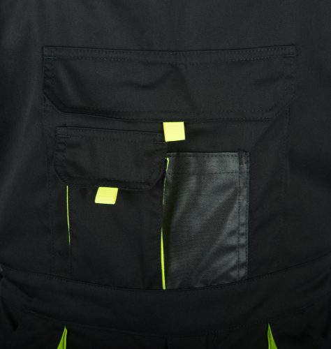 WICTOR fekete - fluo sárga melles-nadrág