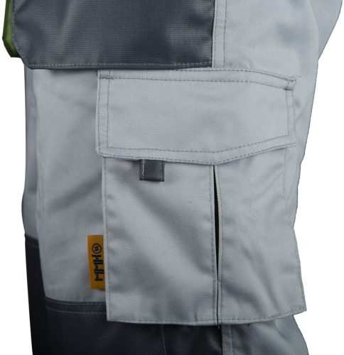 WICTOR világos szürke - borsózöld melles-nadrág