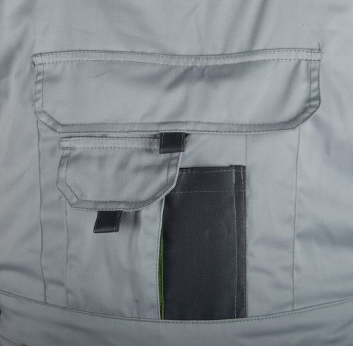 WICTOR világos szürke - borsózöld melles-nadrág