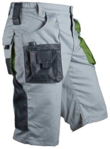 WICTOR világos szürke - borsózöld rövidnadrág