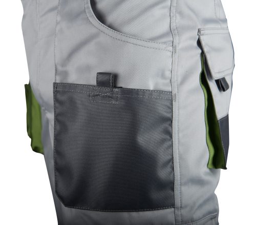 WICTOR világos szürke - borsózöld rövidnadrág