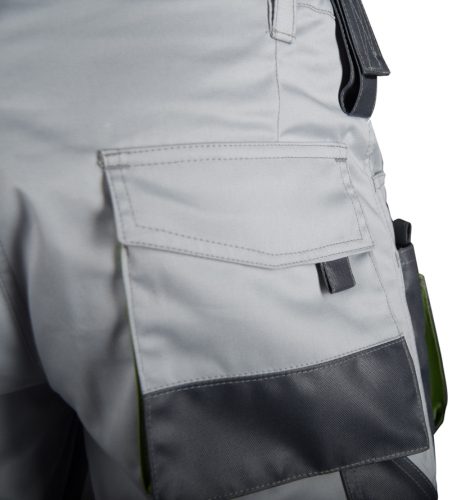 WICTOR világos szürke - borsózöld rövidnadrág