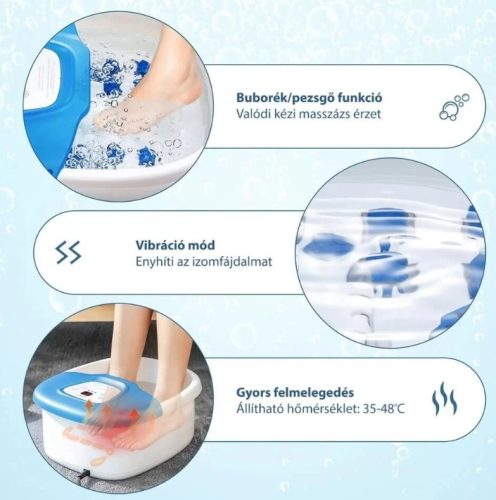 Naipo MaxKare SPA18 – Lábfürdő masszírozó melegítő funkcióval –otthoni pedikűrrel